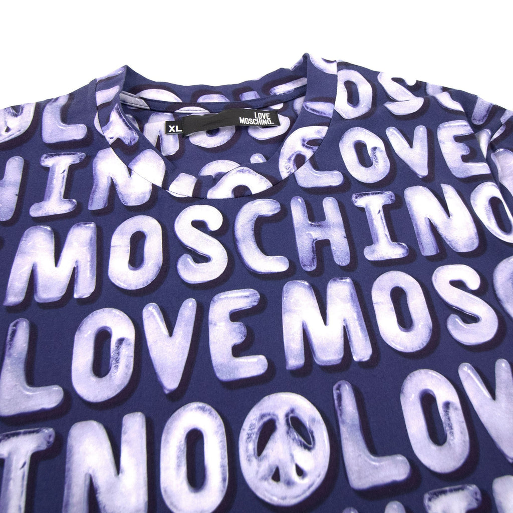 Love Moschino Logo S/s T Shirt Navy Blue