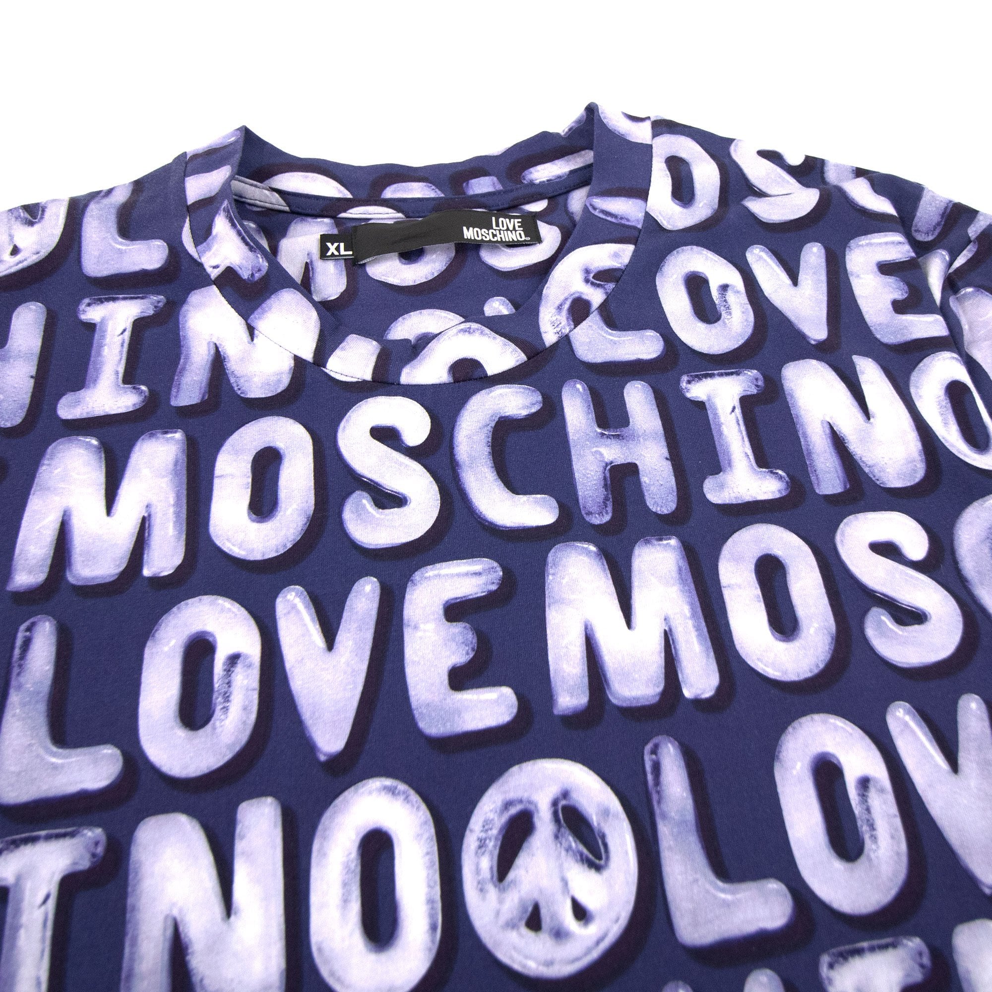 Love Moschino Logo S/s T Shirt Navy Blue