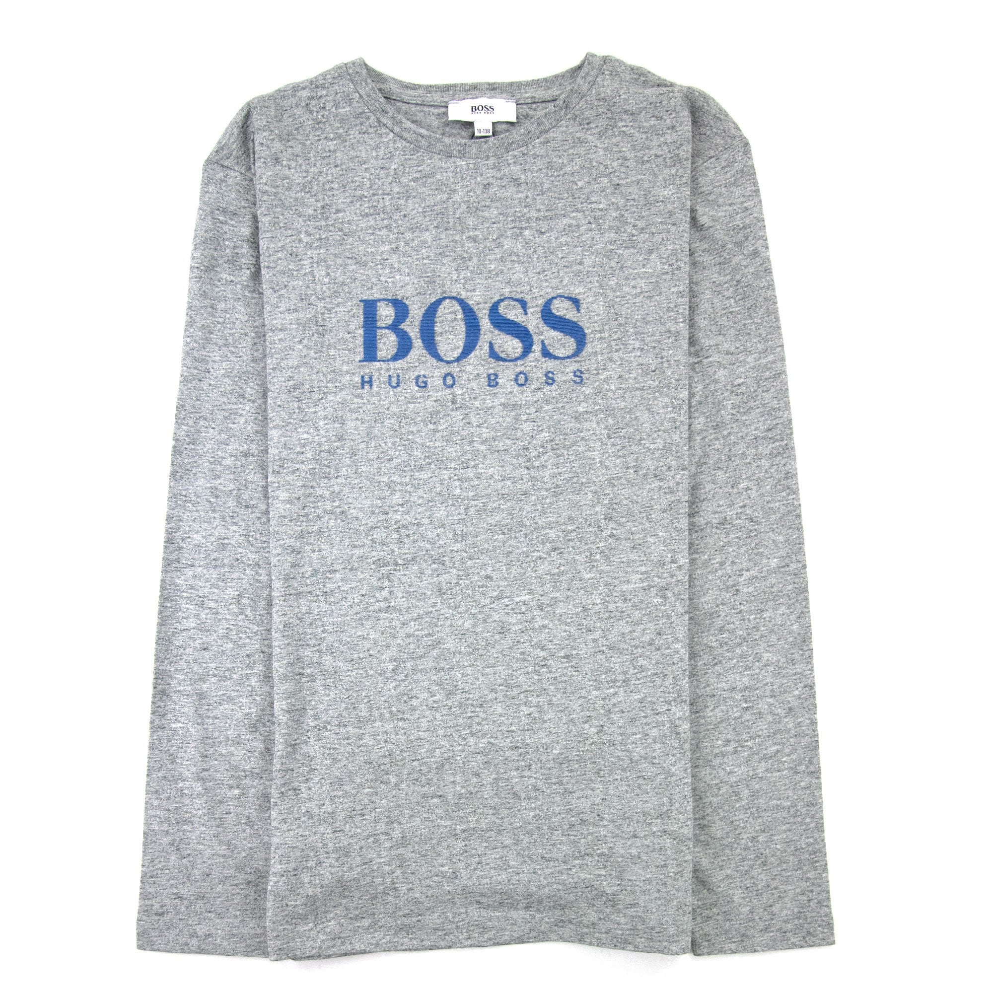 Hugo Boss Kids Ls Top Boss Sign Chest Grey Marl