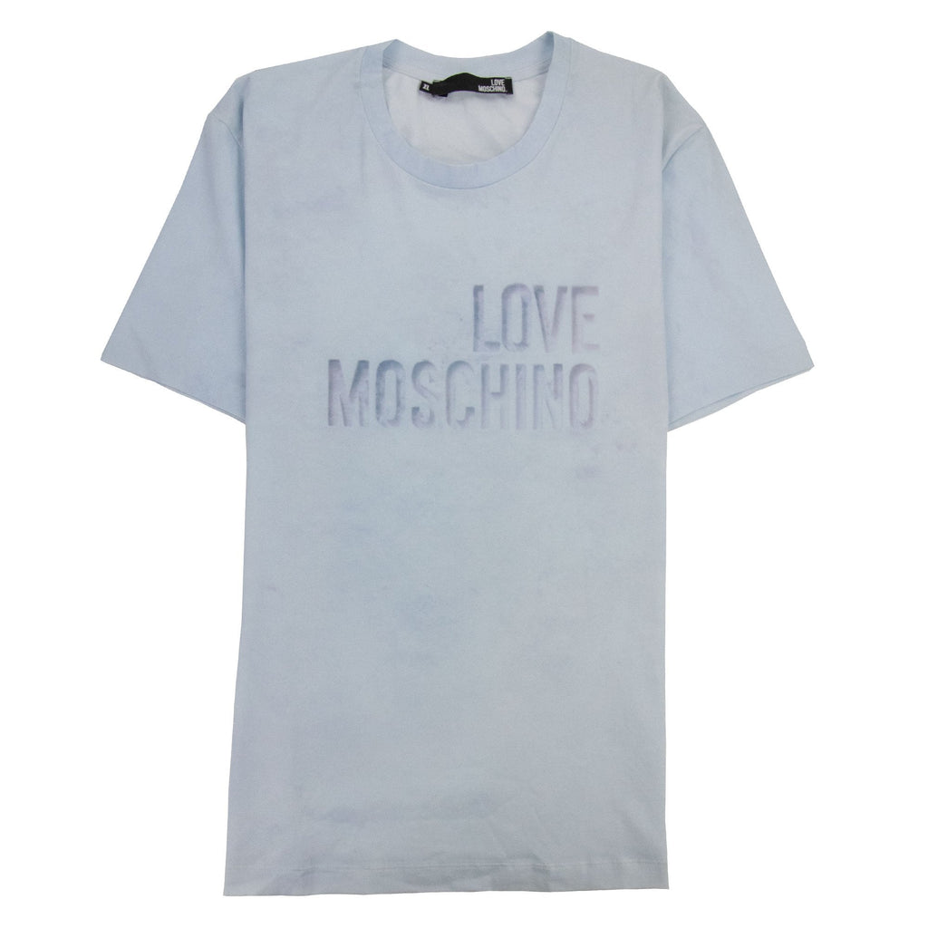Love Moschino Printed Logo T Shirt Sky Blue