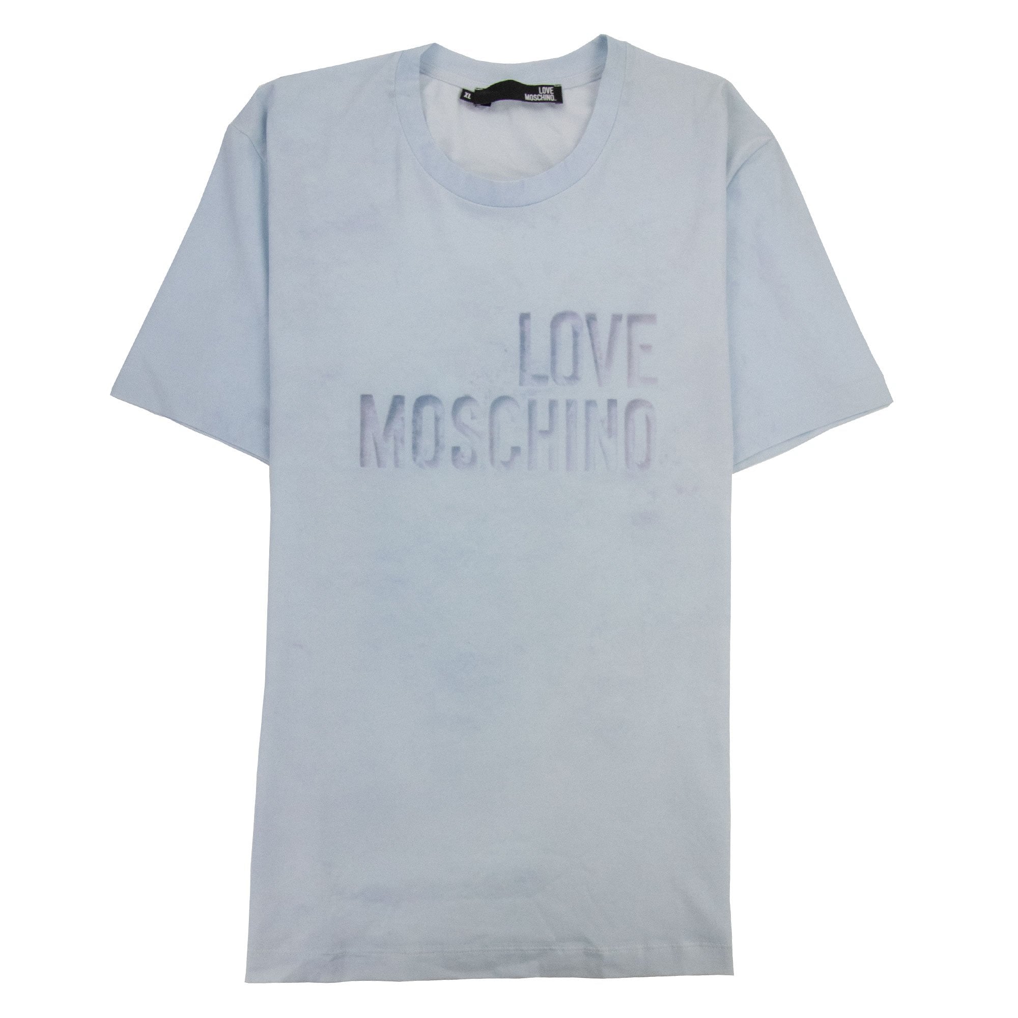 Love Moschino Printed Logo T Shirt Sky Blue