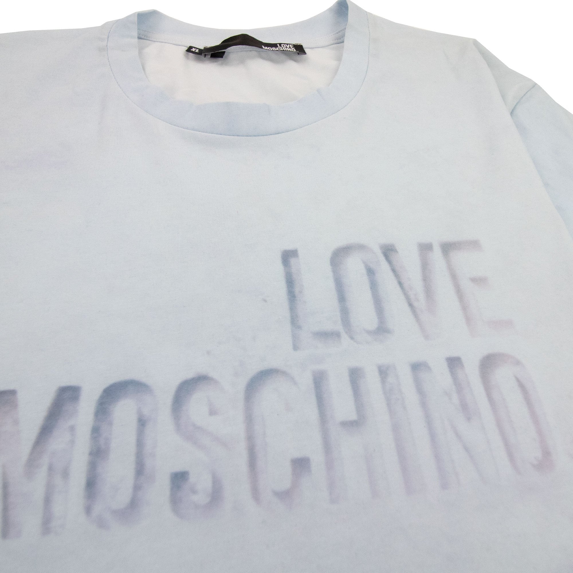 Love Moschino Printed Logo T Shirt Sky Blue