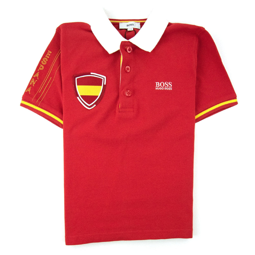 Hugo Boss Kids Spain Football S/s Polo Red