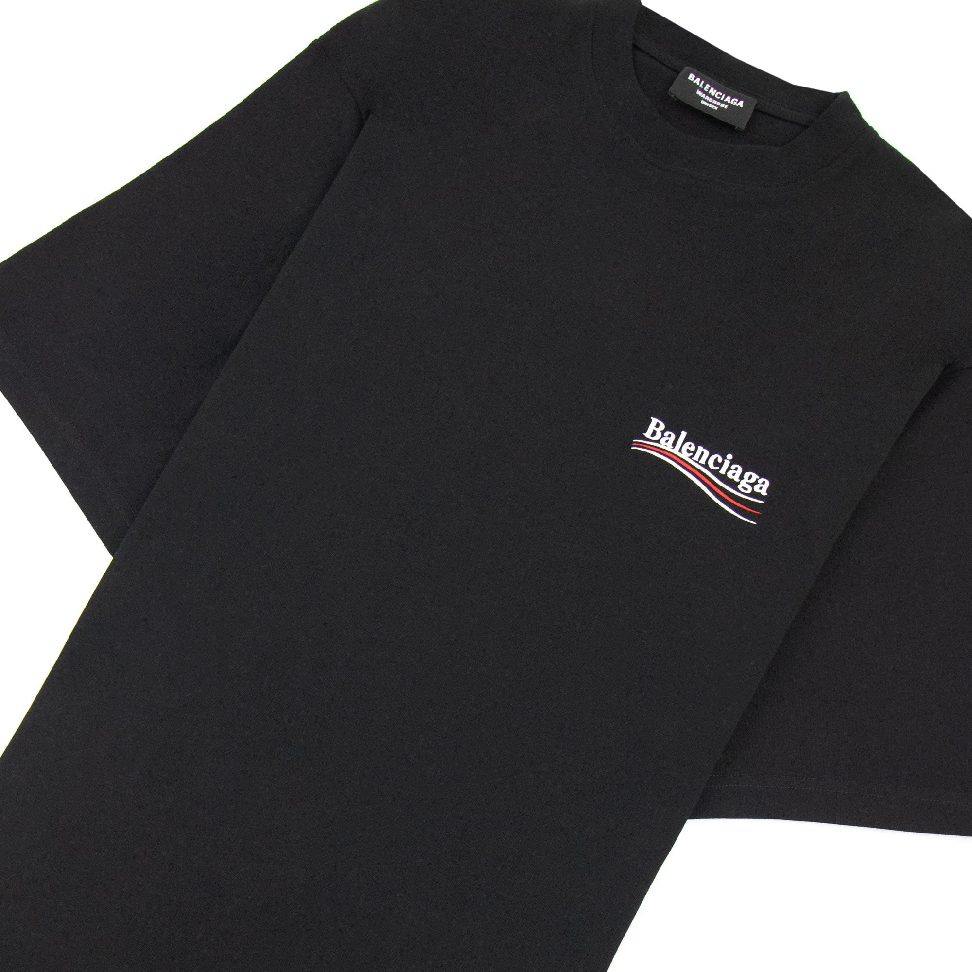 Balenciaga Political Campaign Embroidery T-shirt Black – Onu