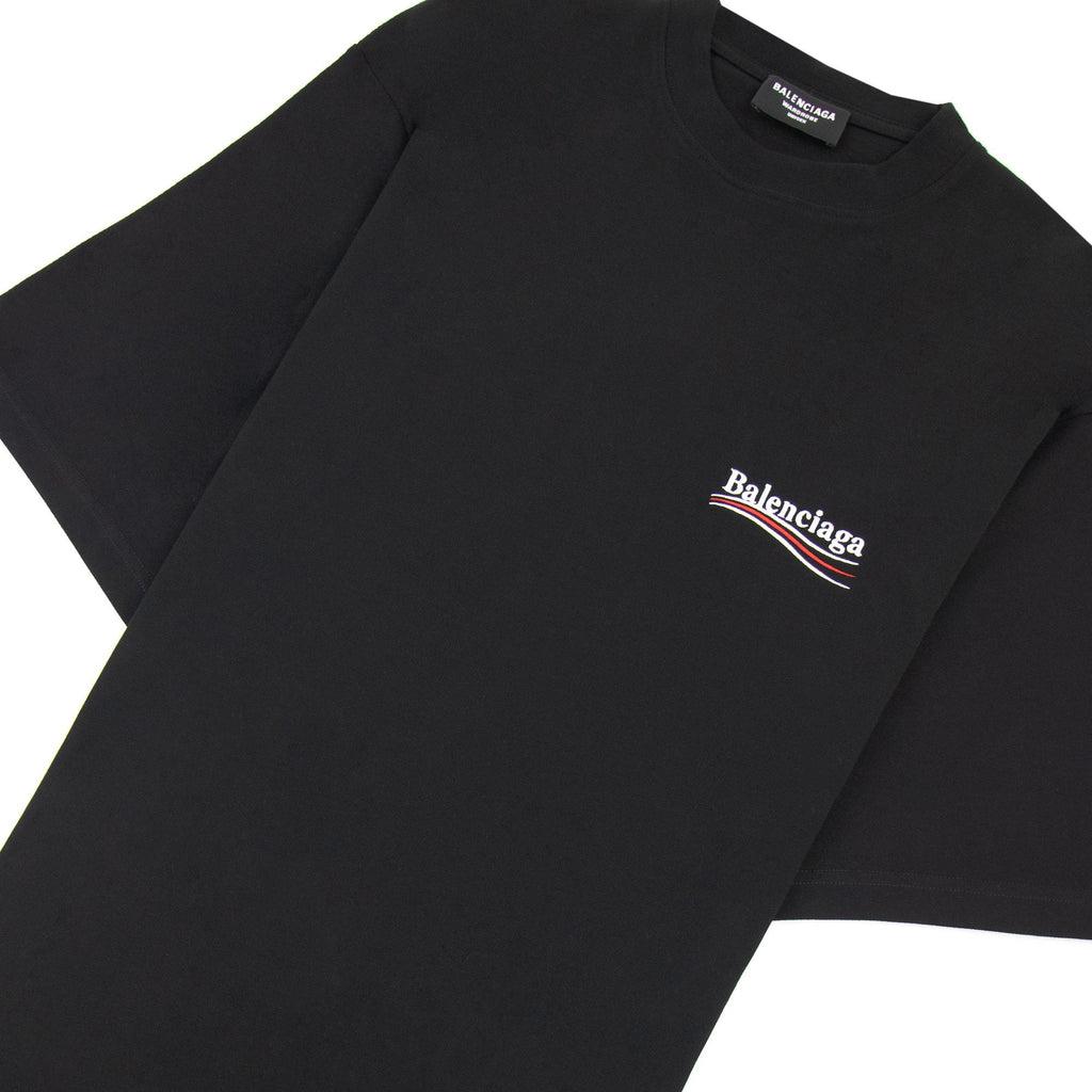 Balenciaga Political Campaign Embroidery T-shirt Black