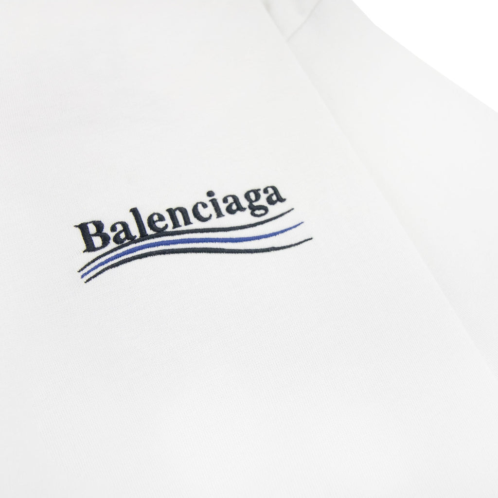 Balenciaga Political Campaign Embroidery T-shirt White