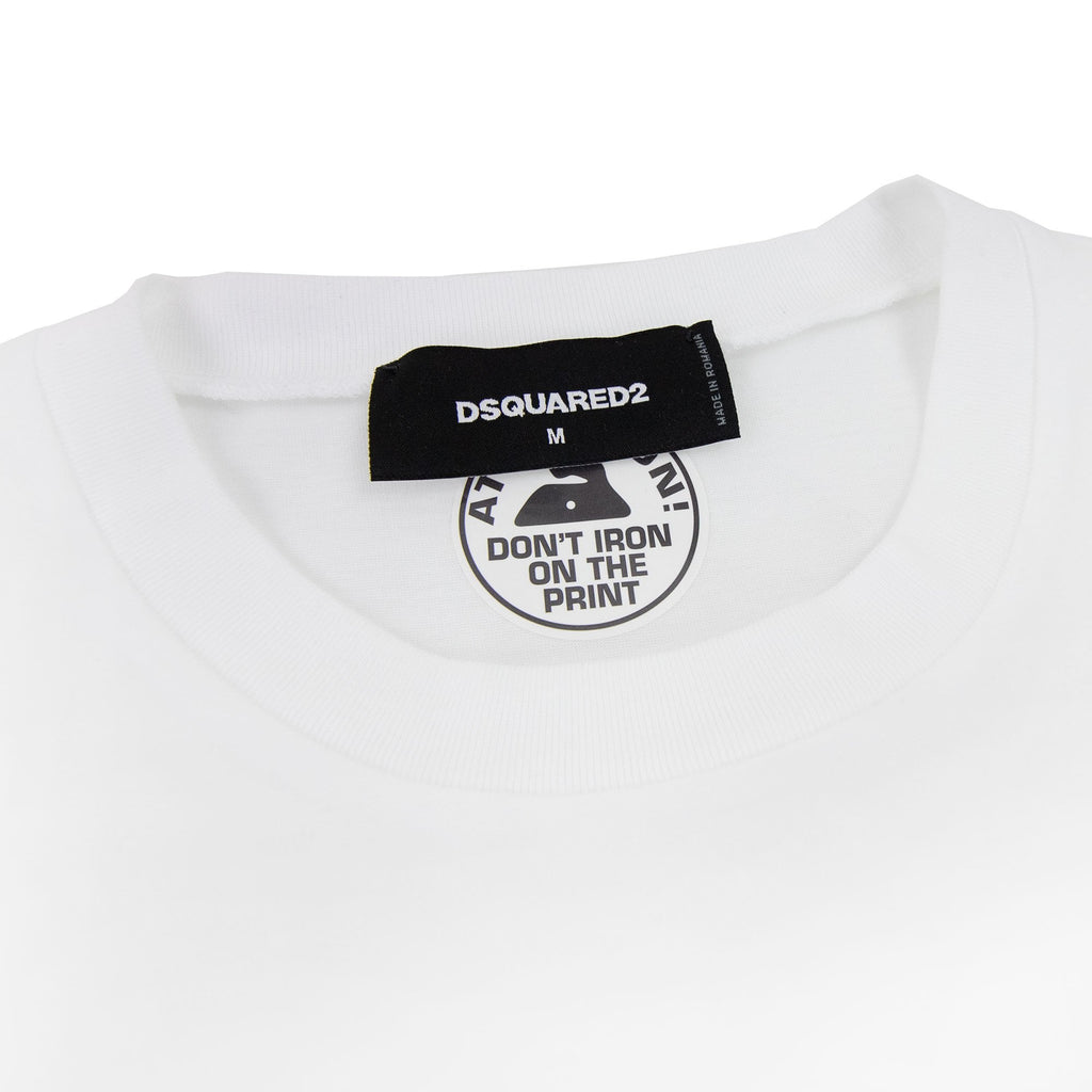 Dsquared2 Logo Super Crew T Shirt White 100
