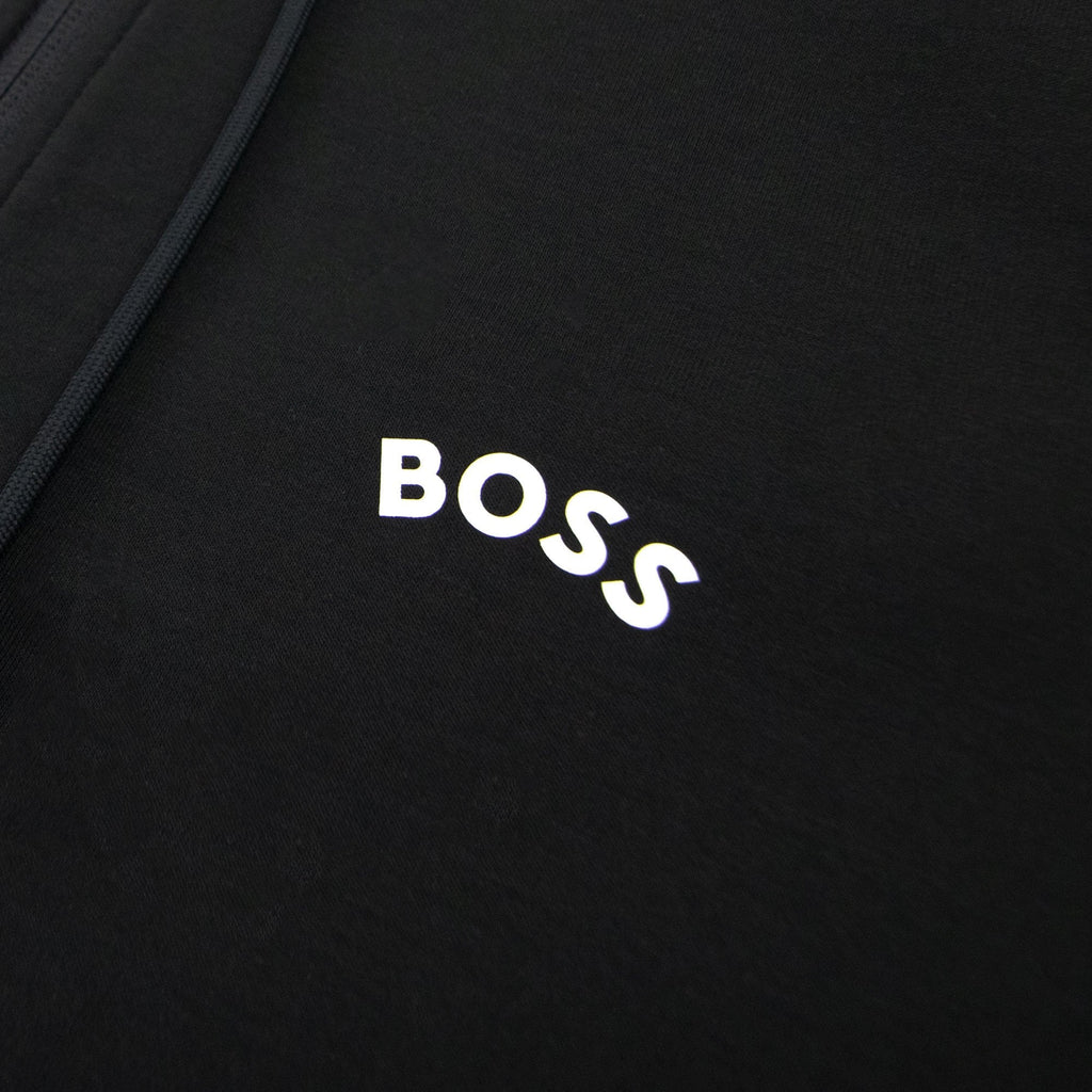 Hugo Boss Saggy 2 Curved Logo Hoody Black