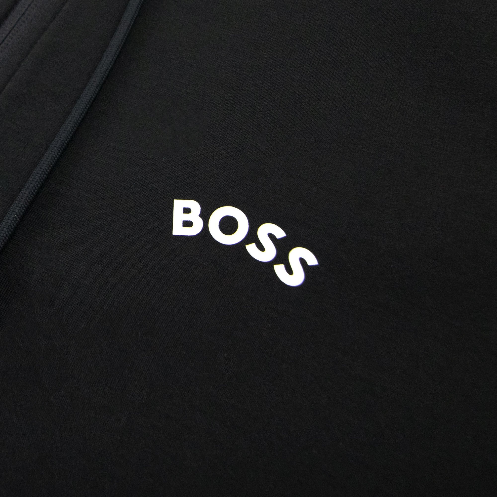 Hugo Boss Saggy 2 Curved Logo Hoody Black