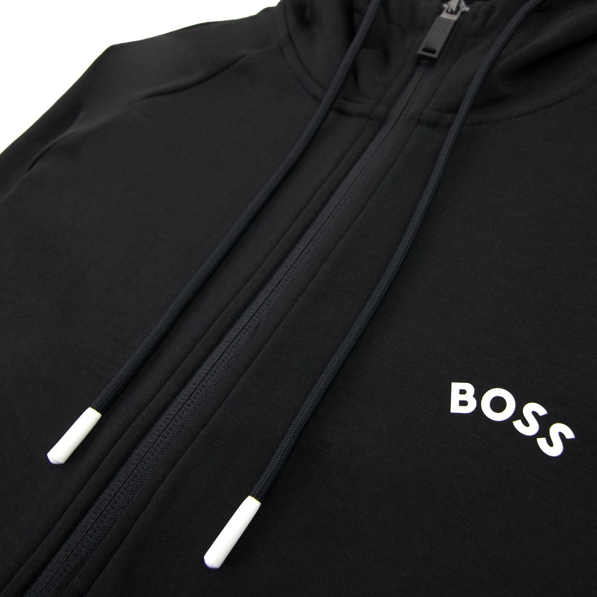 Hugo Boss Saggy 2 Curved Logo Hoody Black
