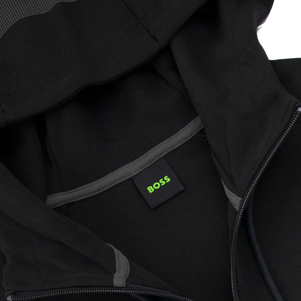 Hugo Boss Saggy 2 Curved Logo Hoody Black