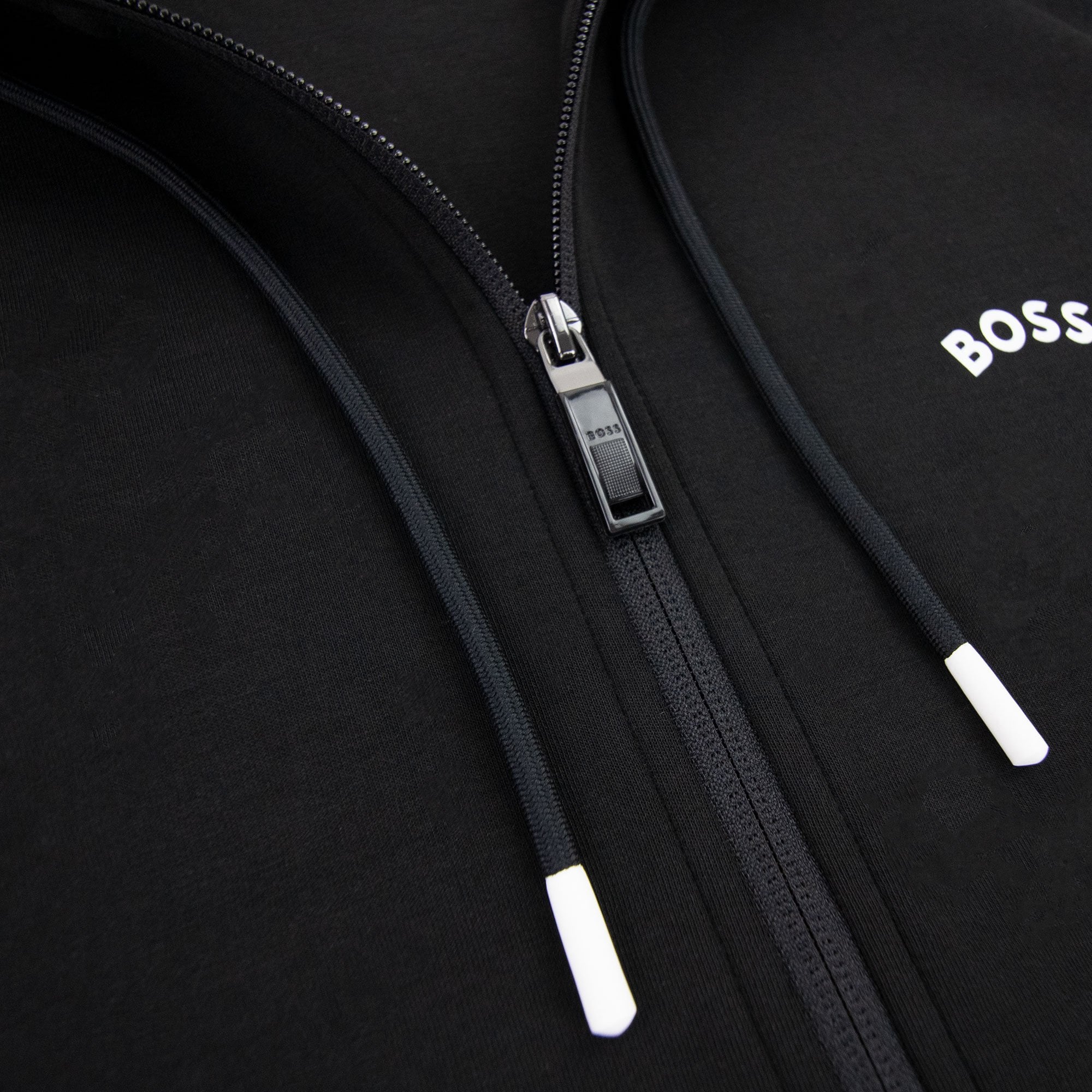 Hugo Boss Saggy 2 Curved Logo Hoody Black