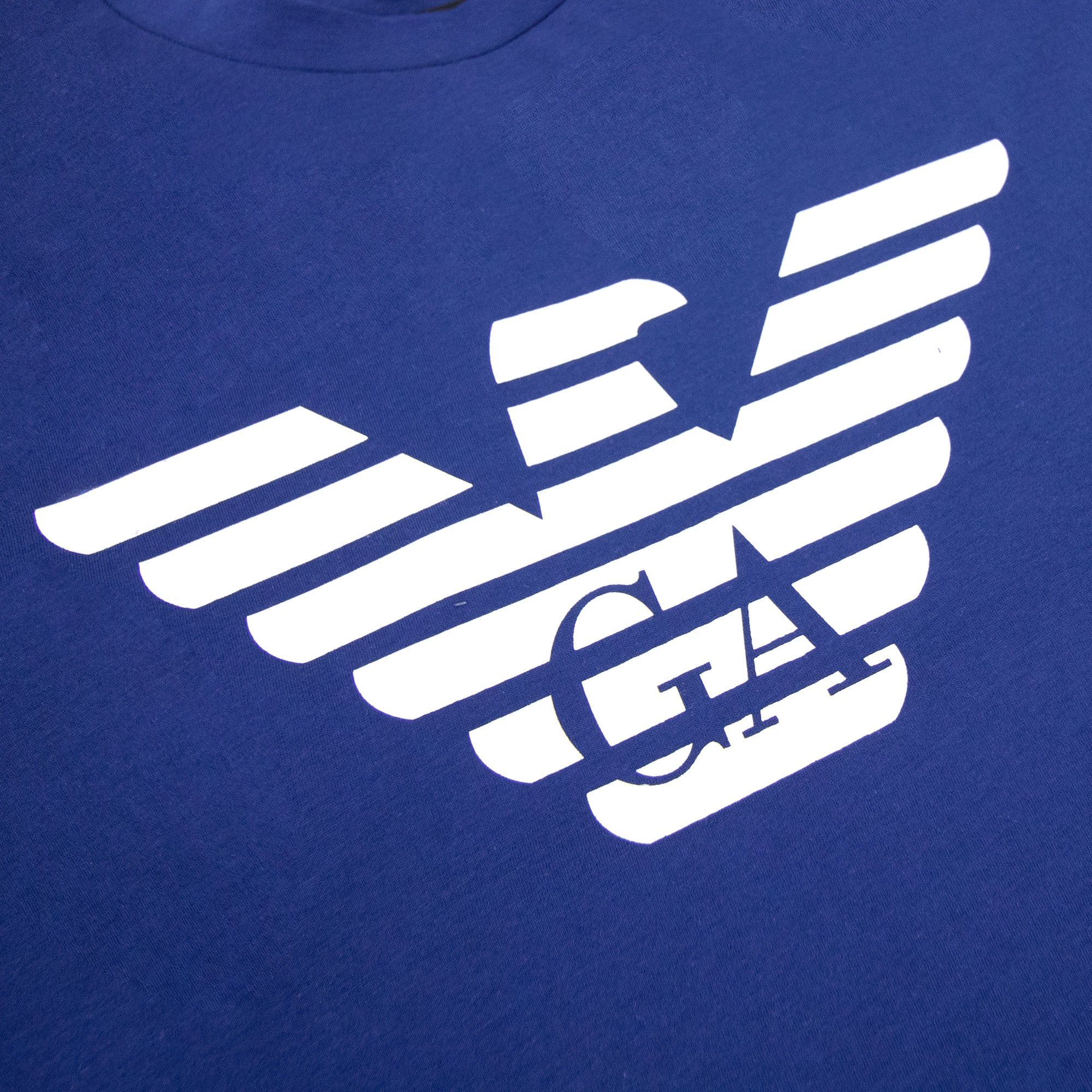 Emporio Armani Pima-jersey T-shirt With Logo Elec Blue