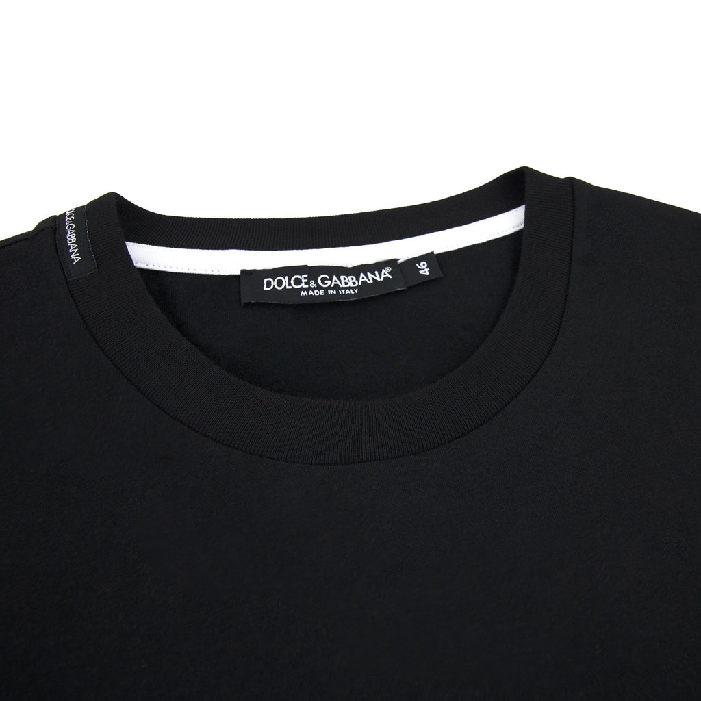 Dolce & Gabbana Cotton T-shirt With Dg Logo Print Black