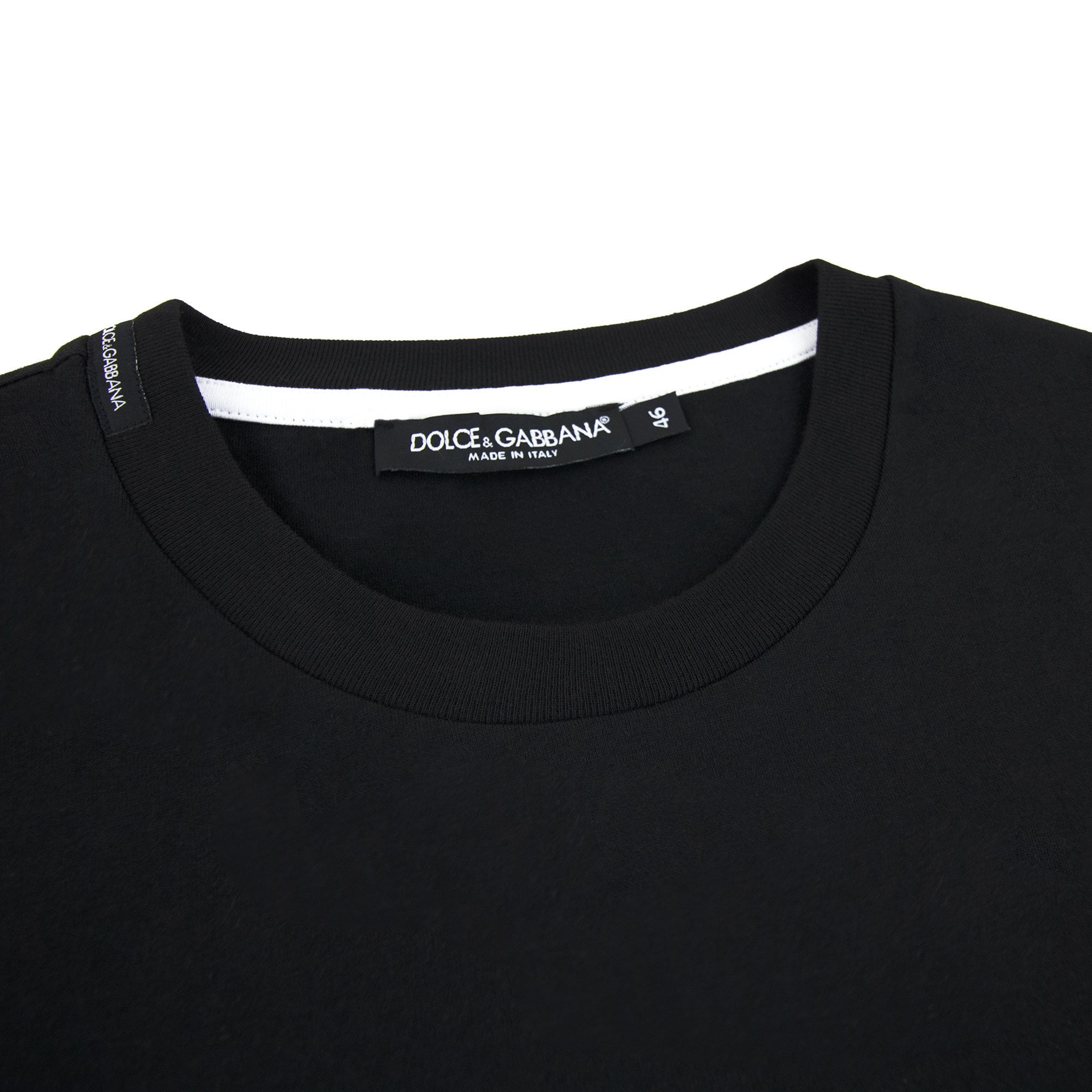 Dolce & Gabbana Cotton T-shirt With Dg Logo Print Black