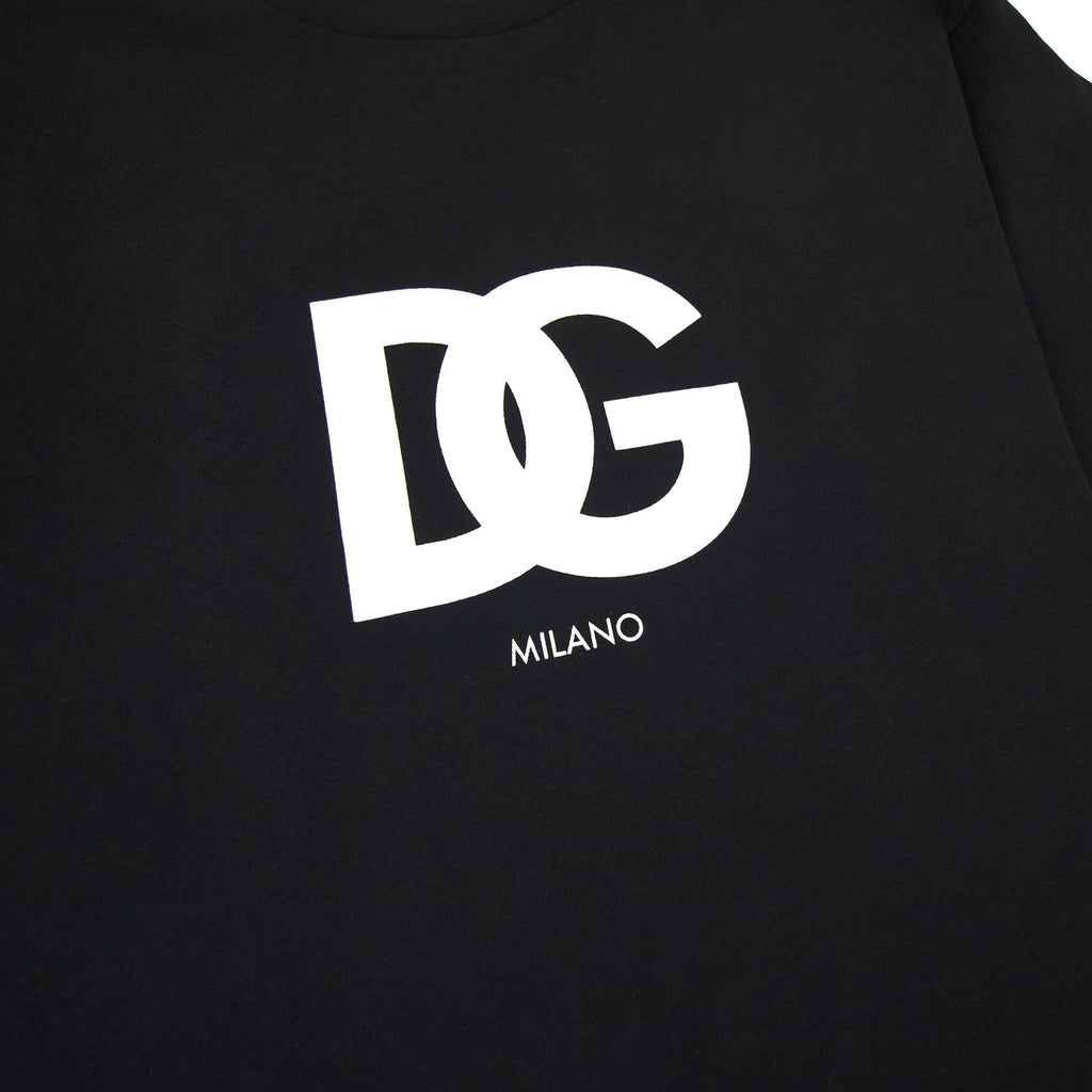 Dolce & Gabbana Cotton T-shirt With Dg Logo Print Black