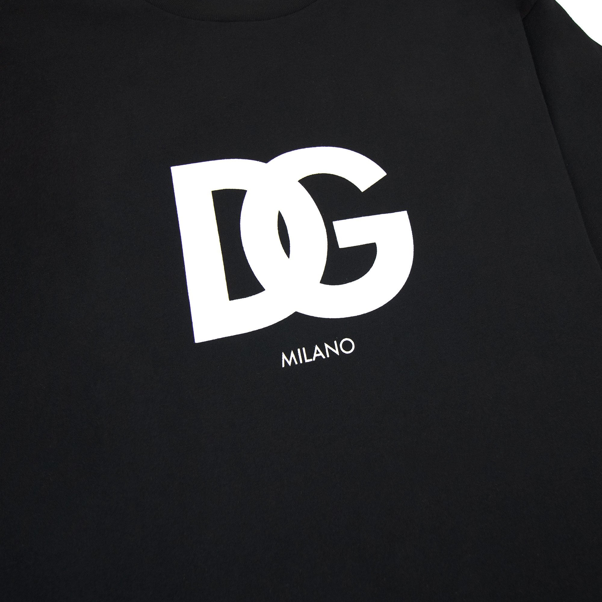 Dolce & Gabbana Cotton T-shirt With Dg Logo Print Black
