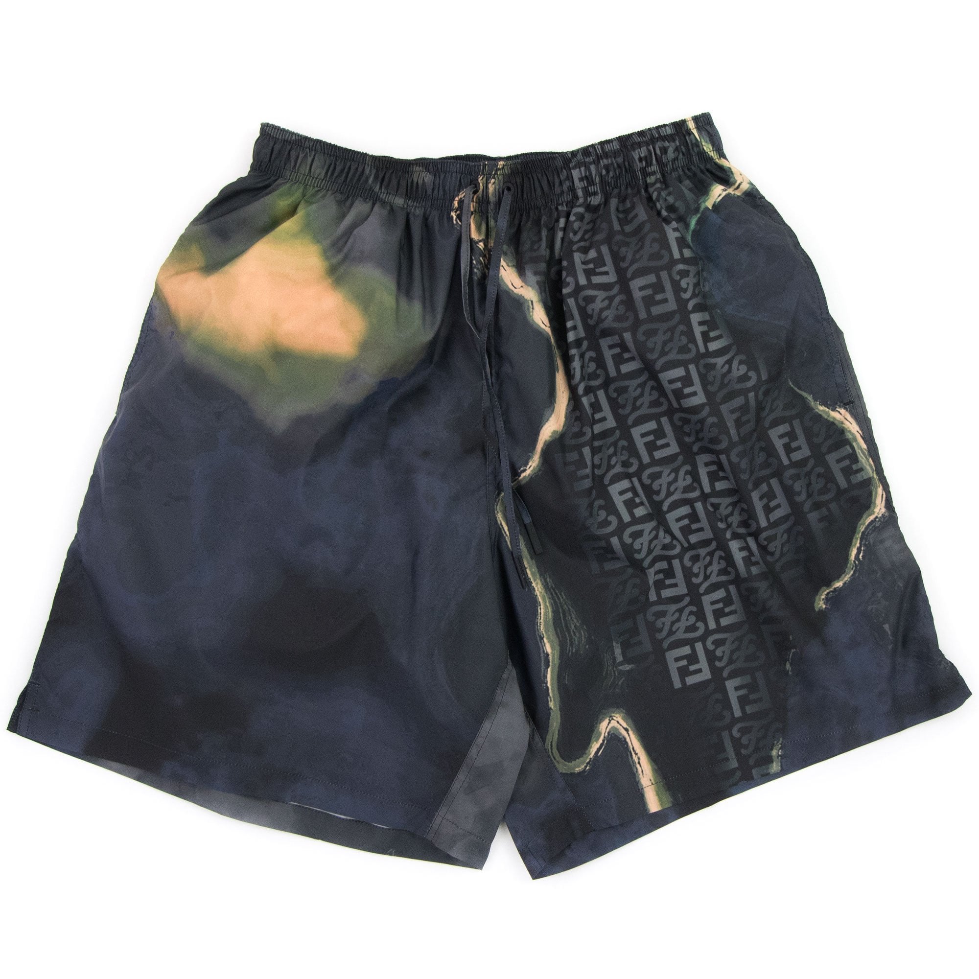 Fendi Earth Swim Shorts Moonlight Grey