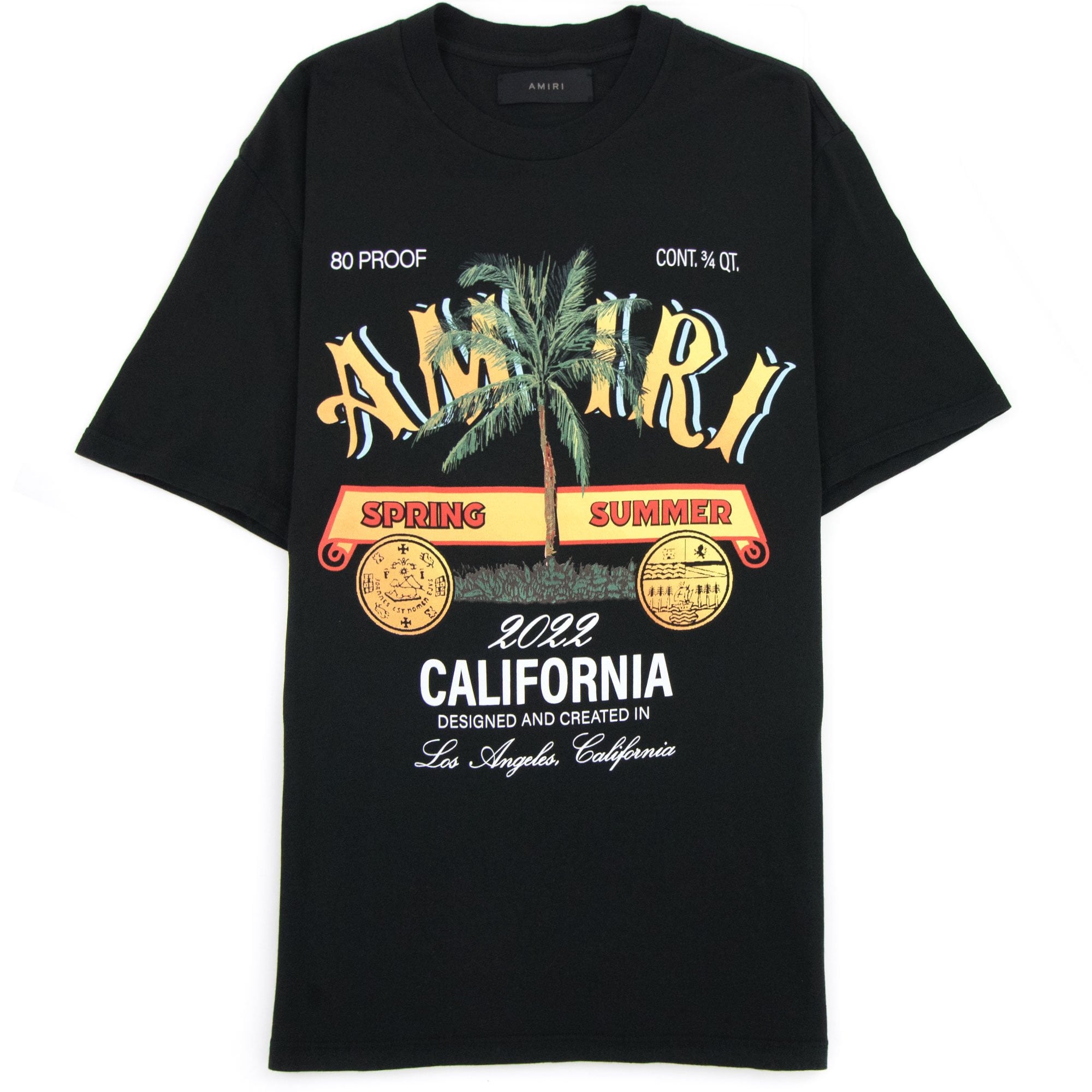 Amiri Rum Label Tee Black