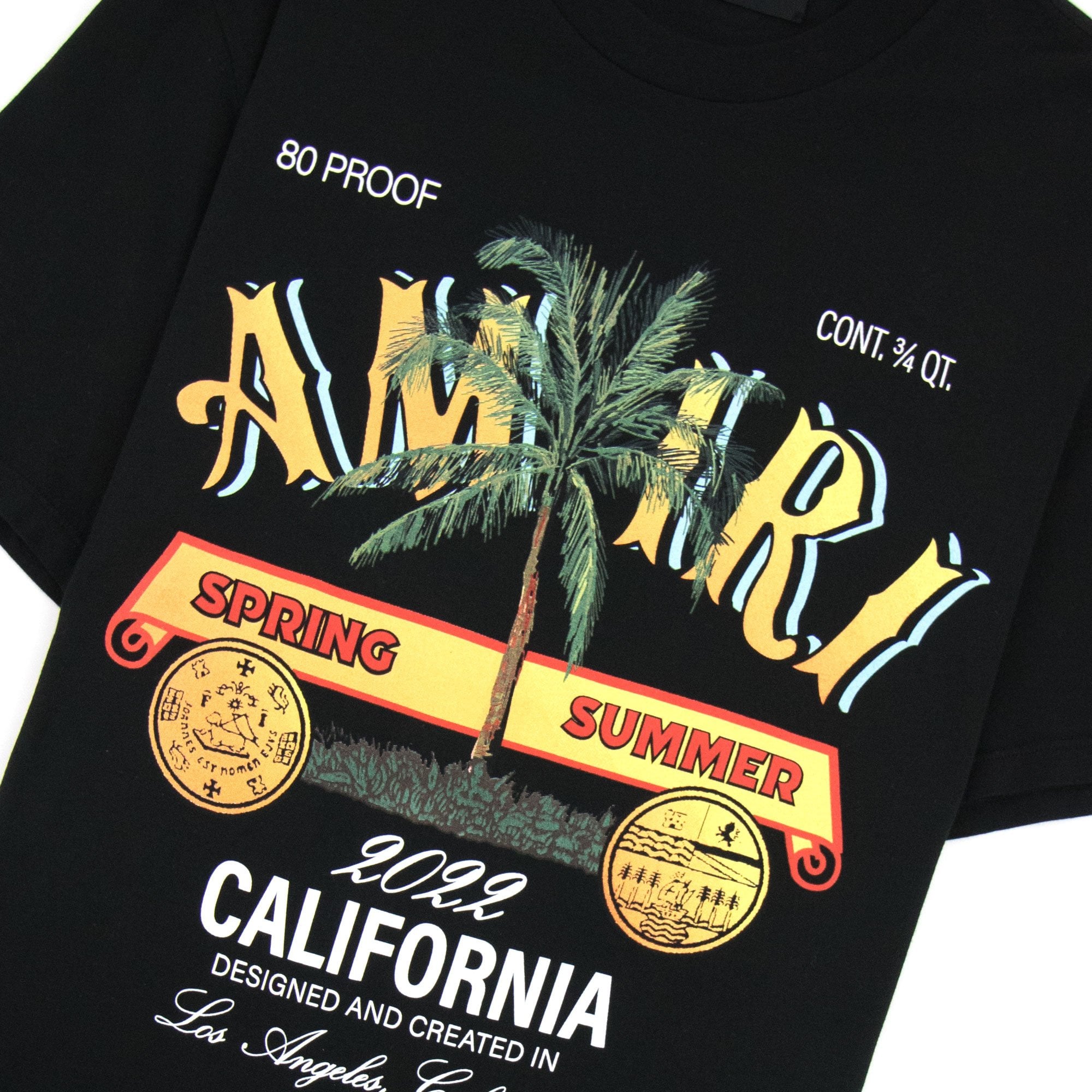 Amiri Rum Label Tee Black