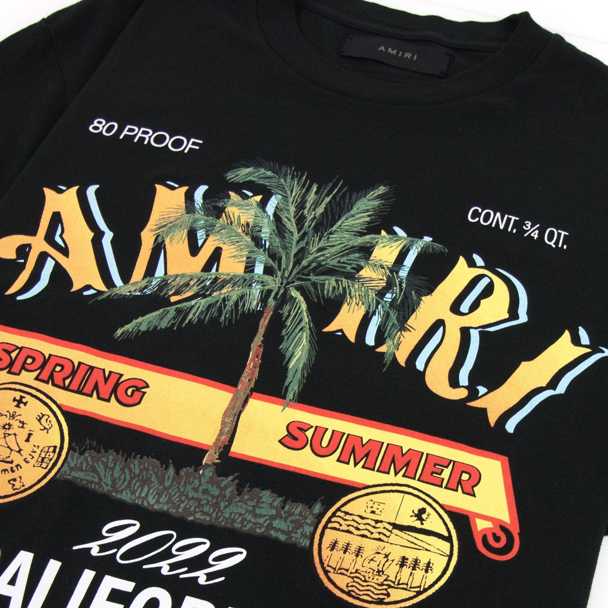 Amiri Rum Label Tee Black