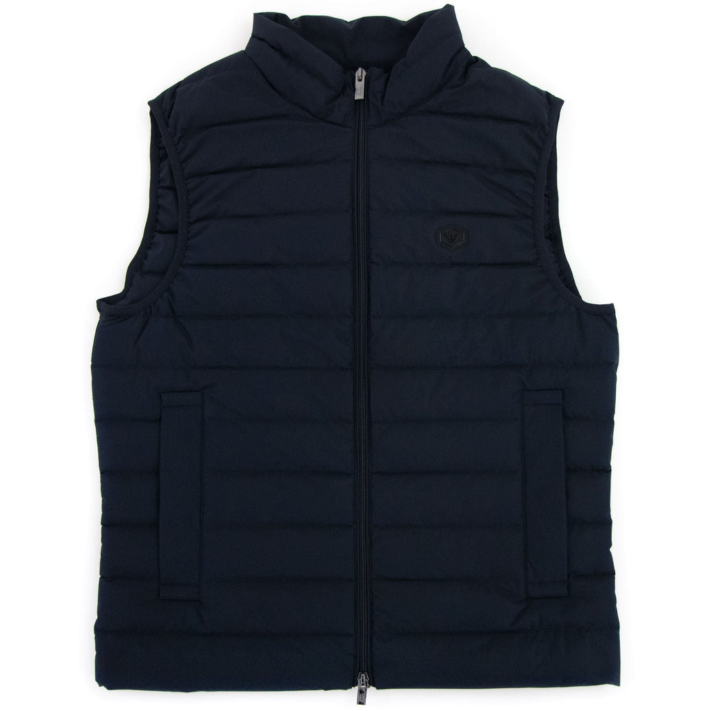 Emporio Armani Quilted-nylon Sleeveless Down Jacket Navy