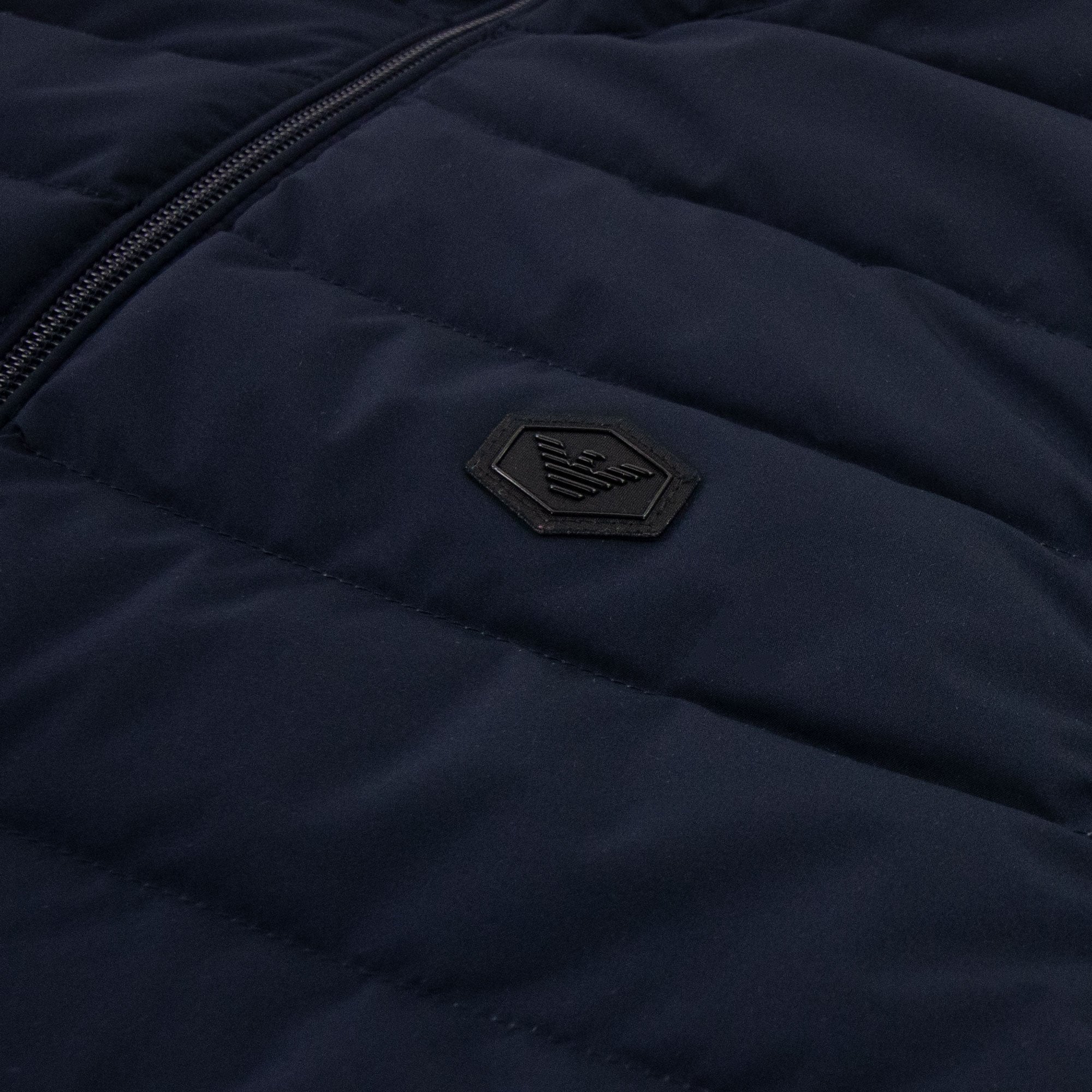 Emporio Armani Quilted-nylon Sleeveless Down Jacket Navy