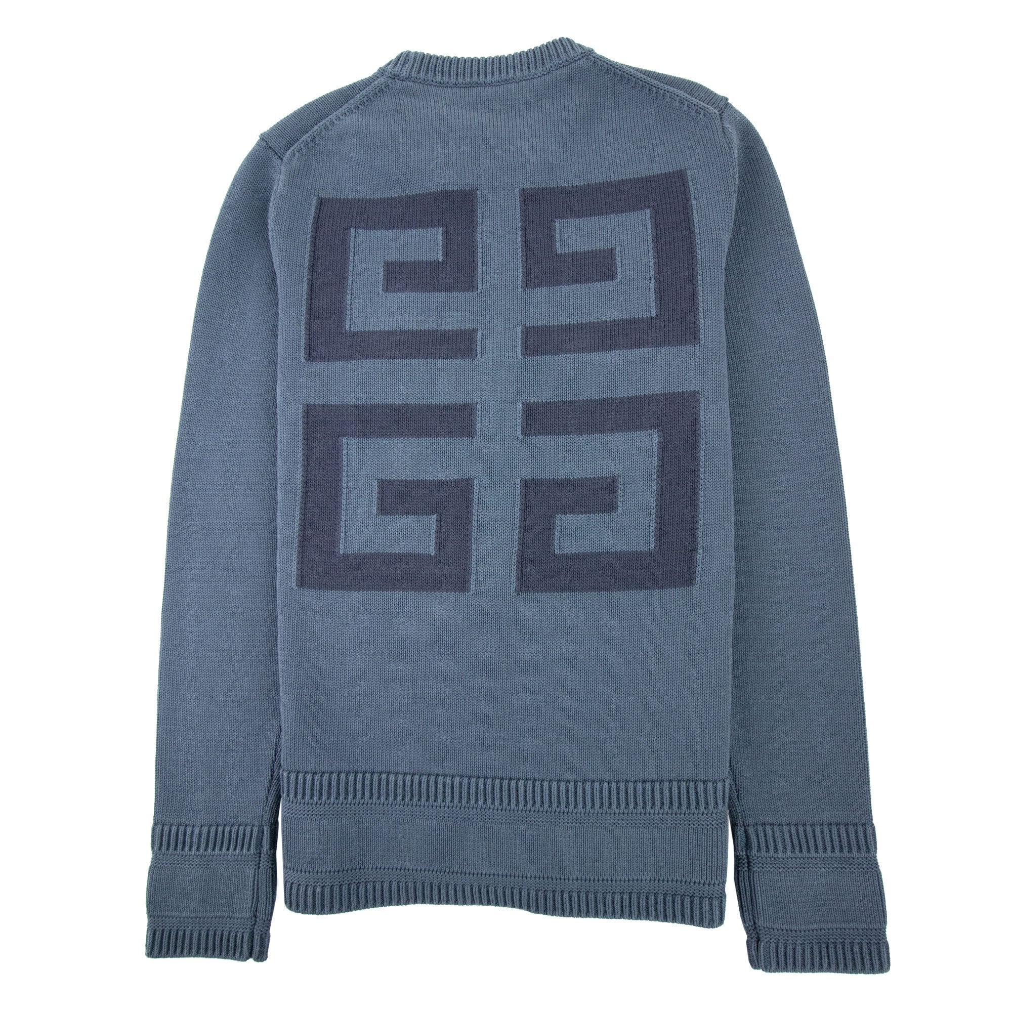 Givenchy 4g Cotton Knit Sweater Blue 464