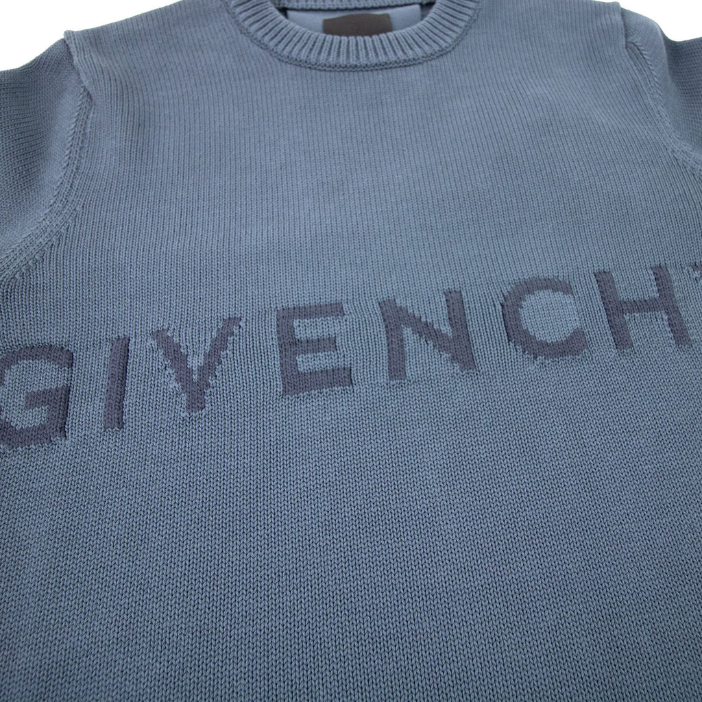 Givenchy 4g Cotton Knit Sweater Blue 464