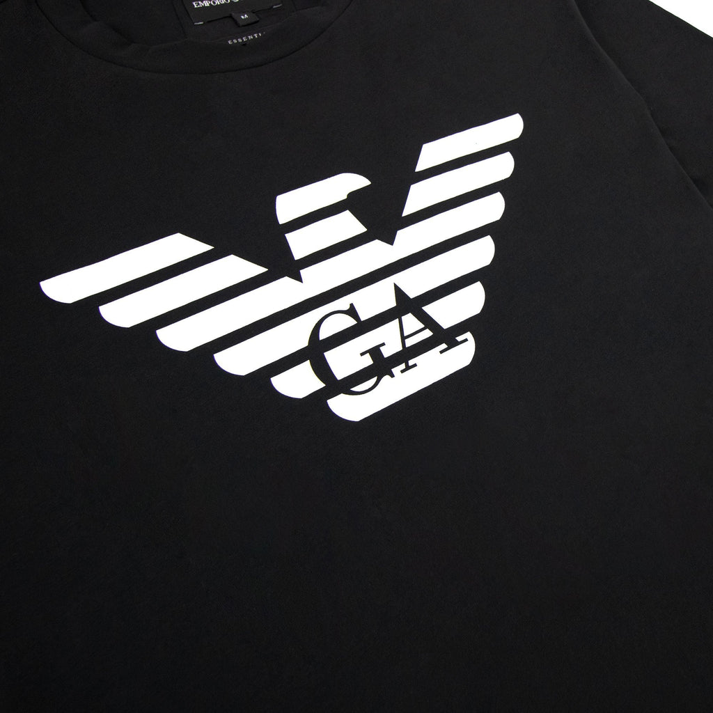 Emporio Armani Pima-jersey T-shirt With Logo Black