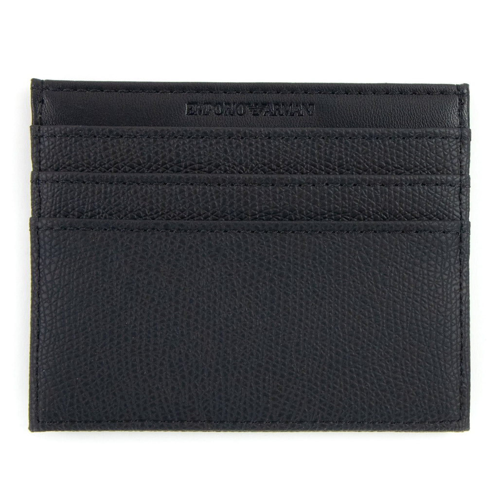 Emporio Armani Card Holder With Eagle Plaque Black
