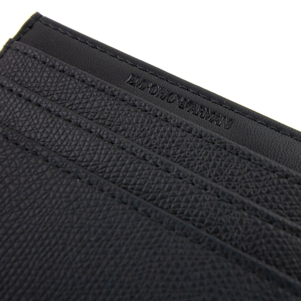 Emporio Armani Card Holder With Eagle Plaque Black