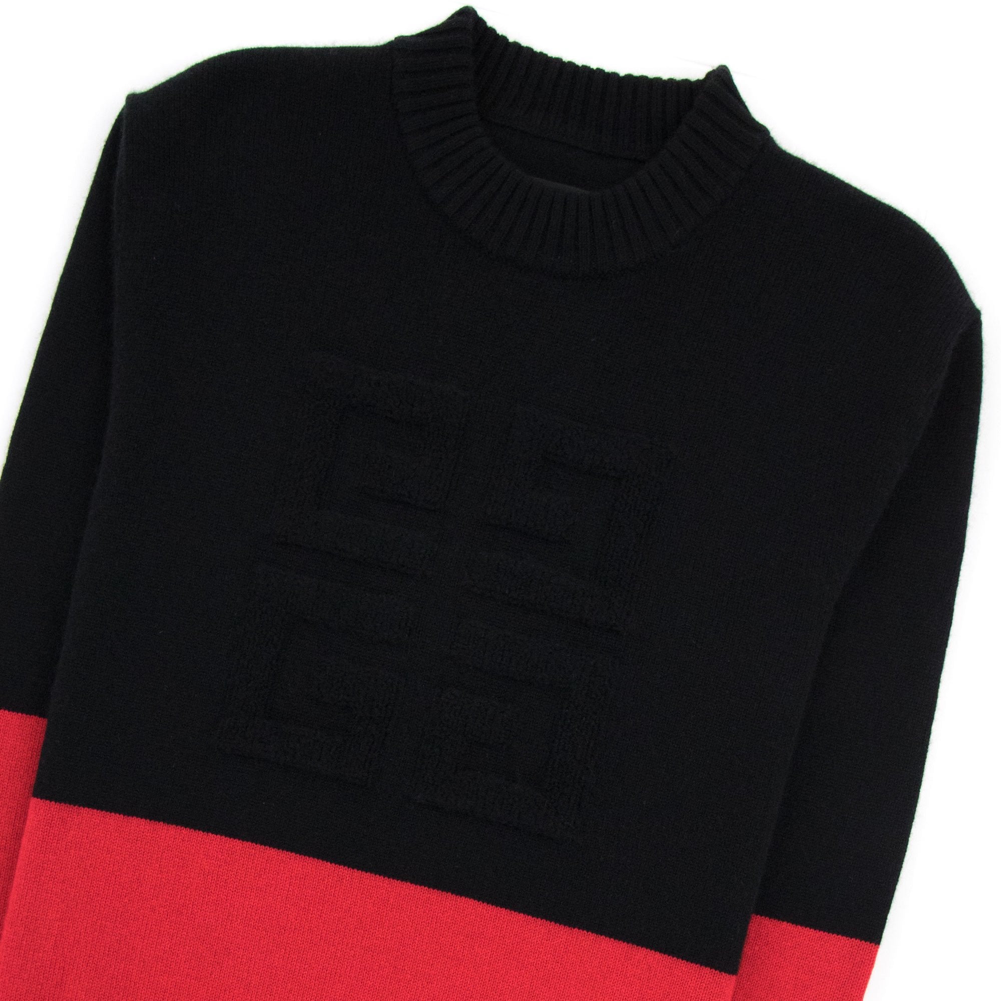 Givenchy 4g Colour Block Cashmere Jumper Black/Red 009