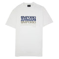 Emporio Armani Tencel Blend T-shirt With Felt Lettering White