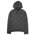 Emporio Armani Hooded Sweatshirt With All-over Op-art Eagle Grey