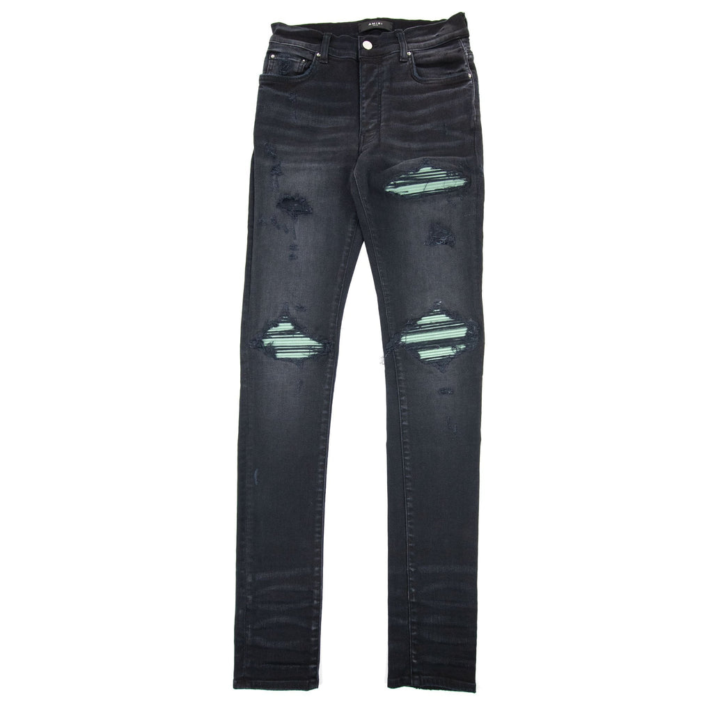 Amiri Mx1 Ultra Suede Slim-fit Stretch-denim Aged Black