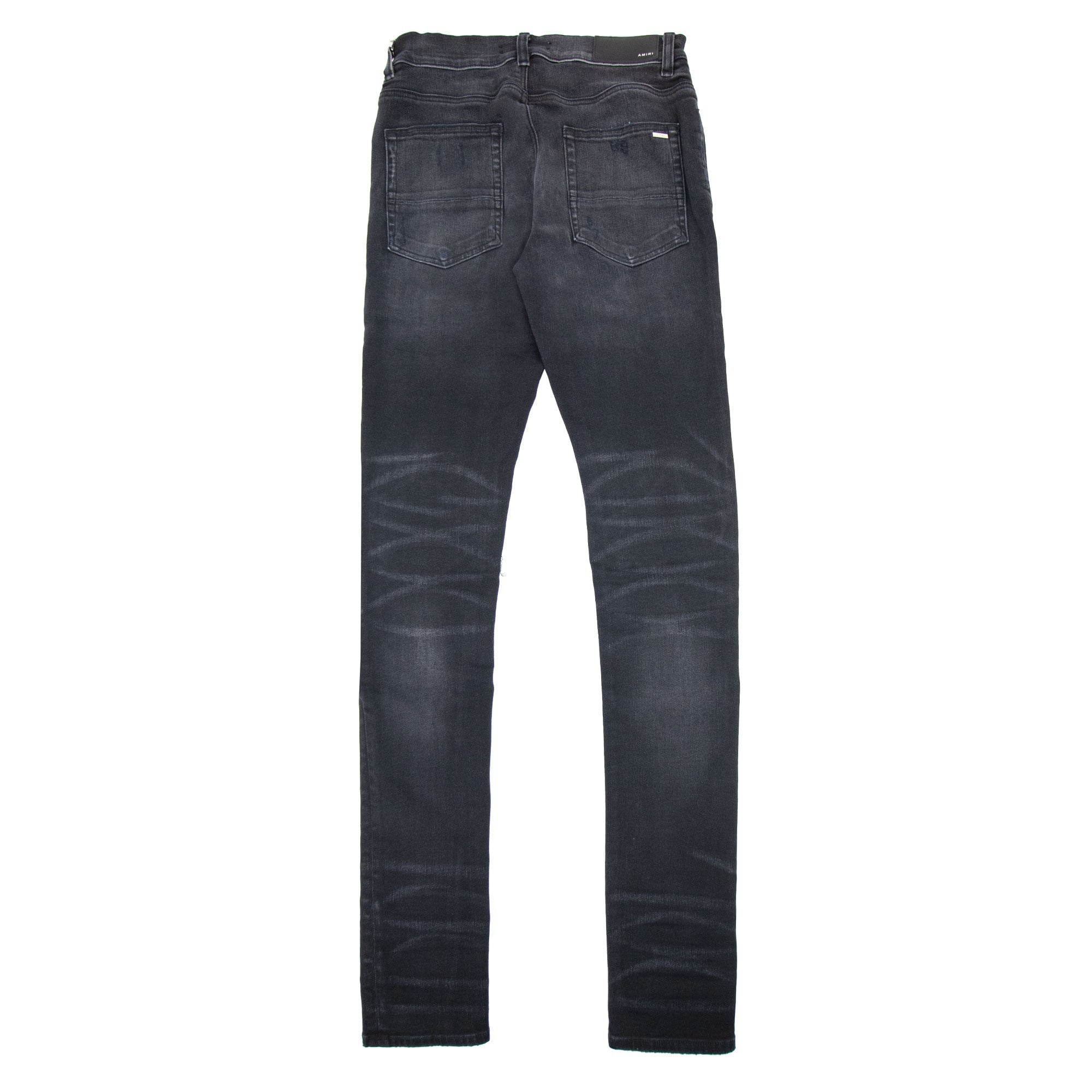 Amiri Mx1 Ultra Suede Slim-fit Stretch-denim Aged Black | ONU – Onu