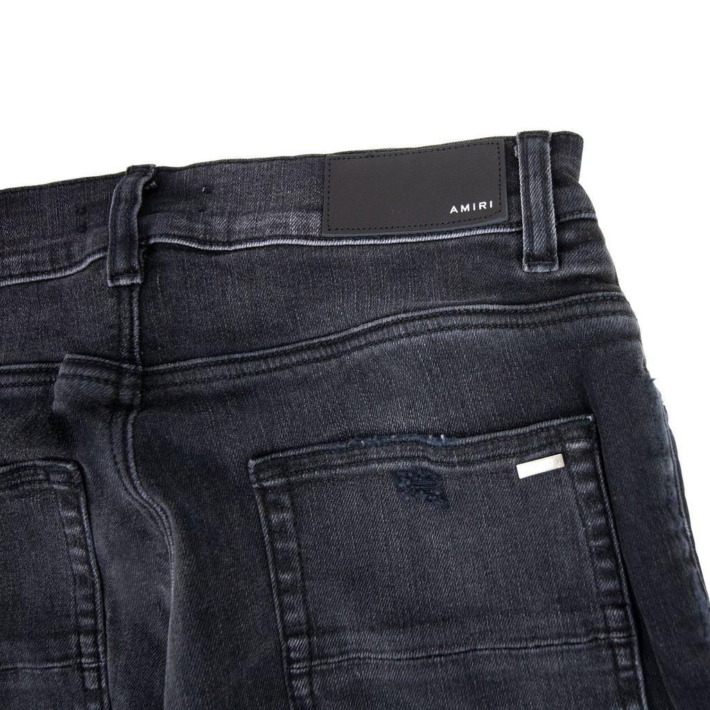 Amiri Mx1 Ultra Suede Slim-fit Stretch-denim Aged Black