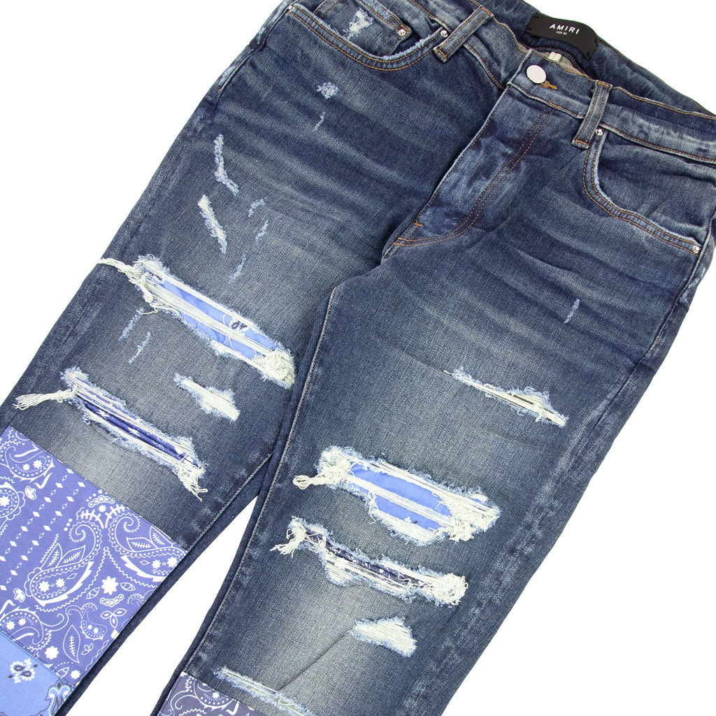Amiri Vintage Bandana Artpatch Jean Denim