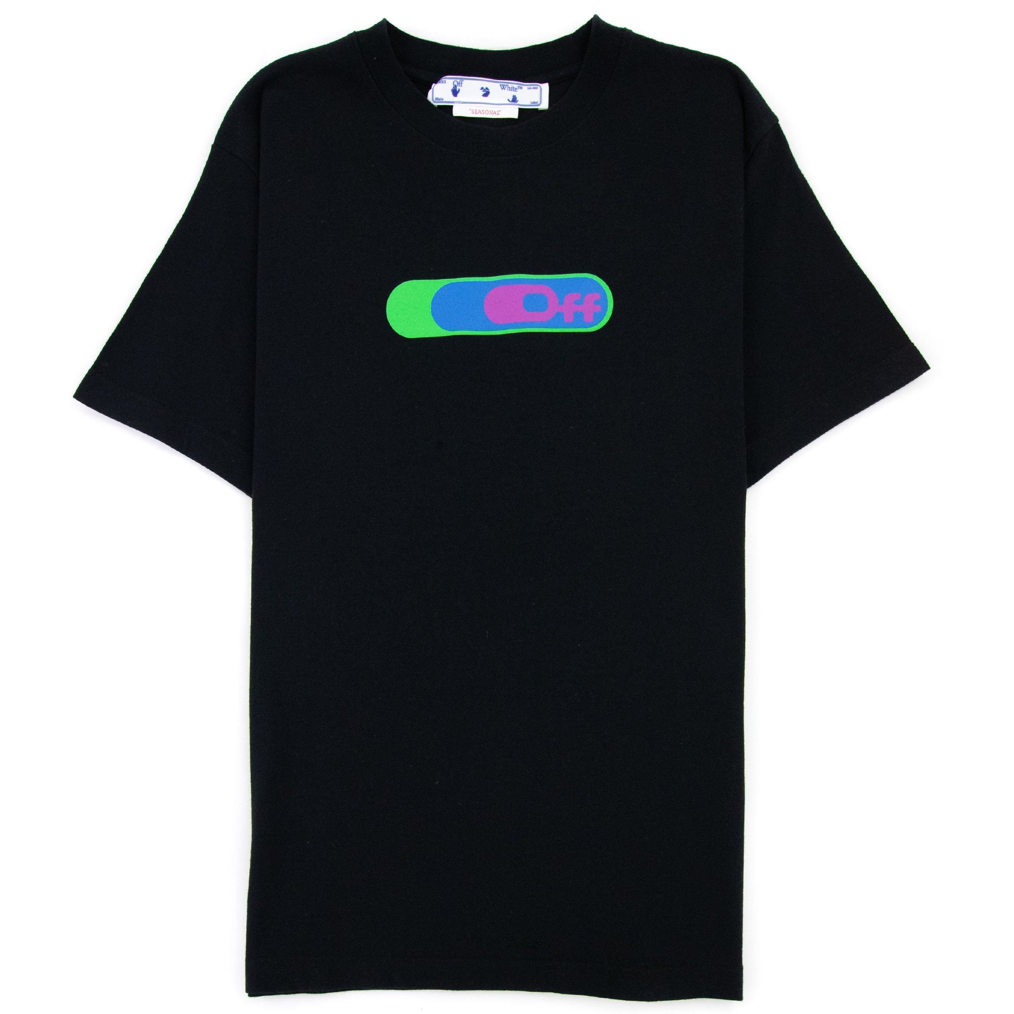 Off White High Weed Slim S/s T Shirt Black/green
