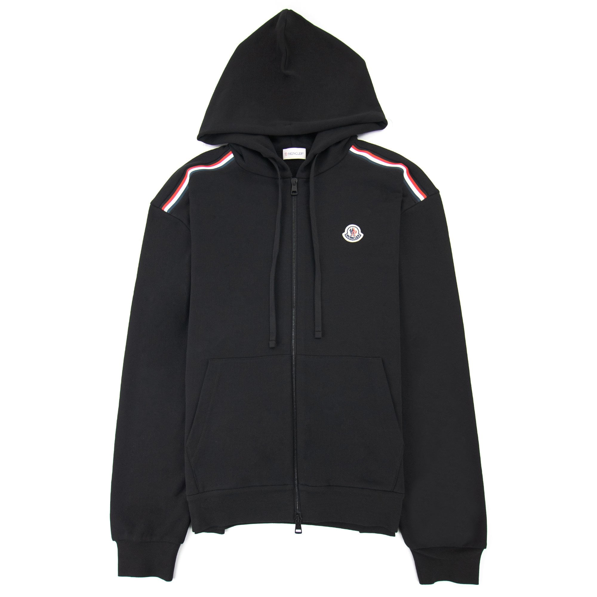 MONCLER ロゴ ジップパーカー Sサイズ Moncler Tricolour Accent Zip-up Hoodie Black – Onu
