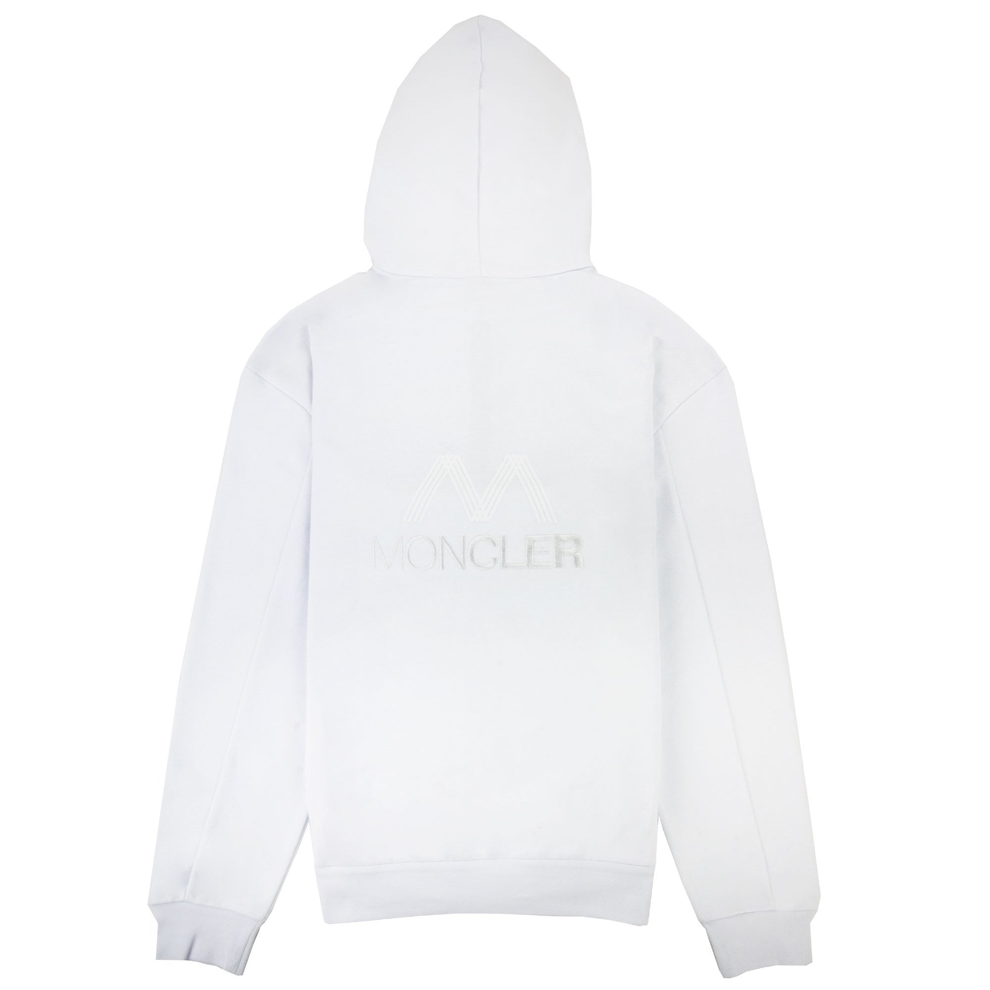 MONCLER ホワイト フーディ L Moncler Tricolour Accent Zip-up Hoodie White – Onu