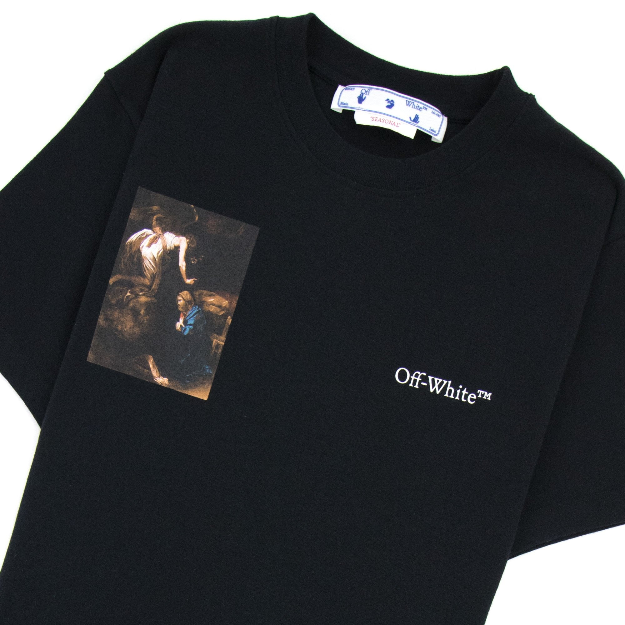 Off White Caravage Lute Slim S/s T Shirt Black/white