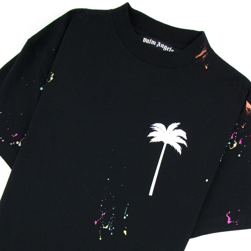 Palm Angels Pxp Painted Classic T Shirt Black/white
