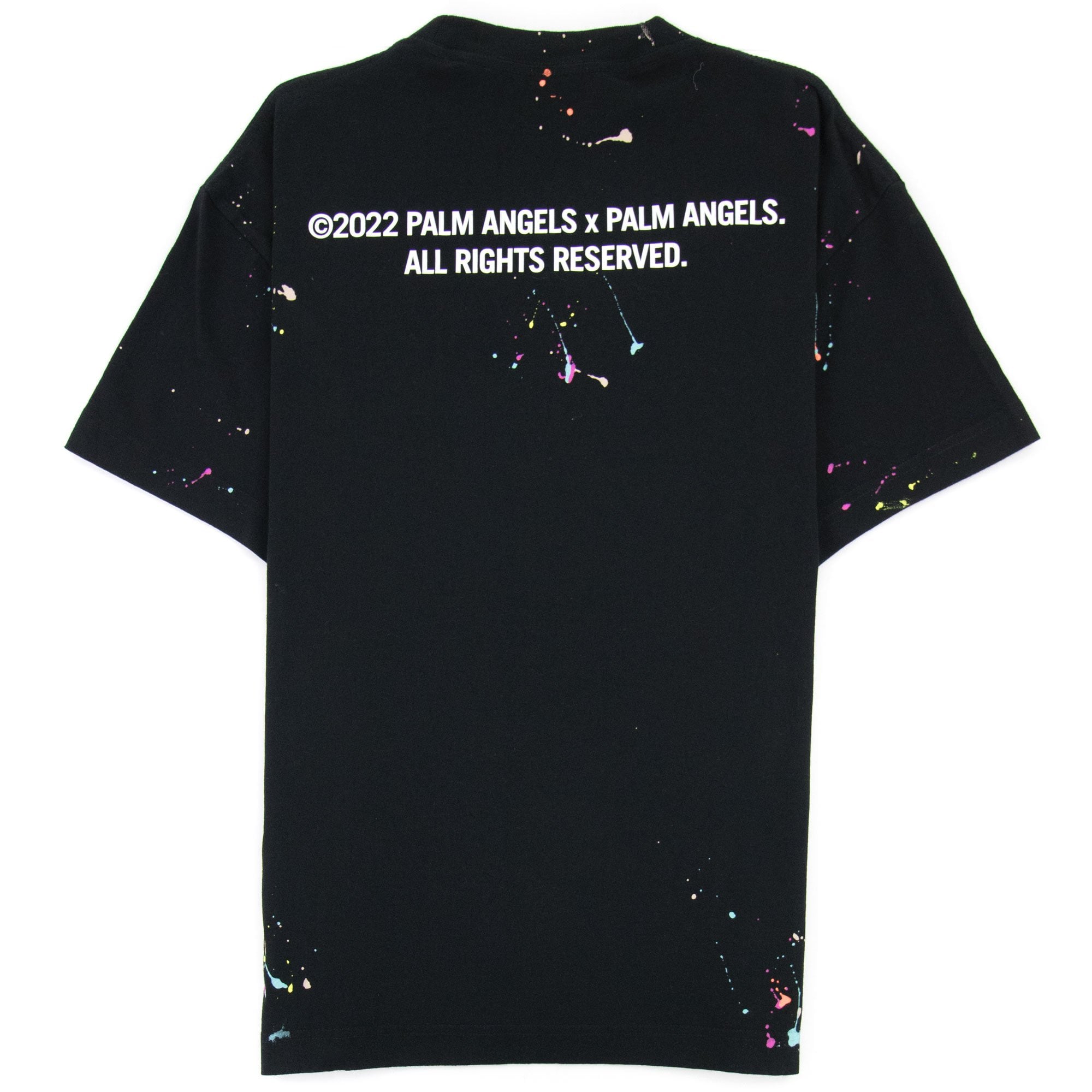 Palm Angels Pxp Painted Classic T Shirt Black/white