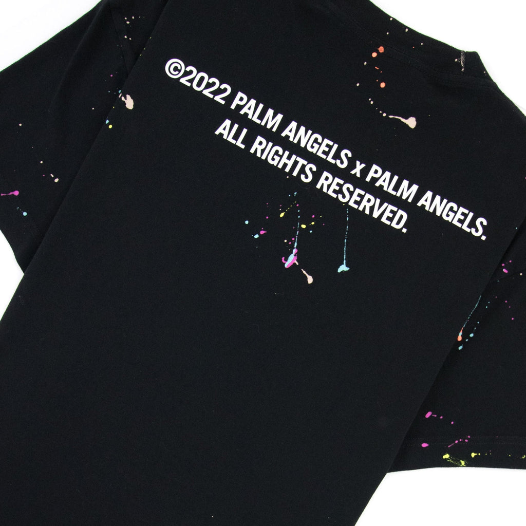 Palm Angels Pxp Painted Classic T Shirt Black/white