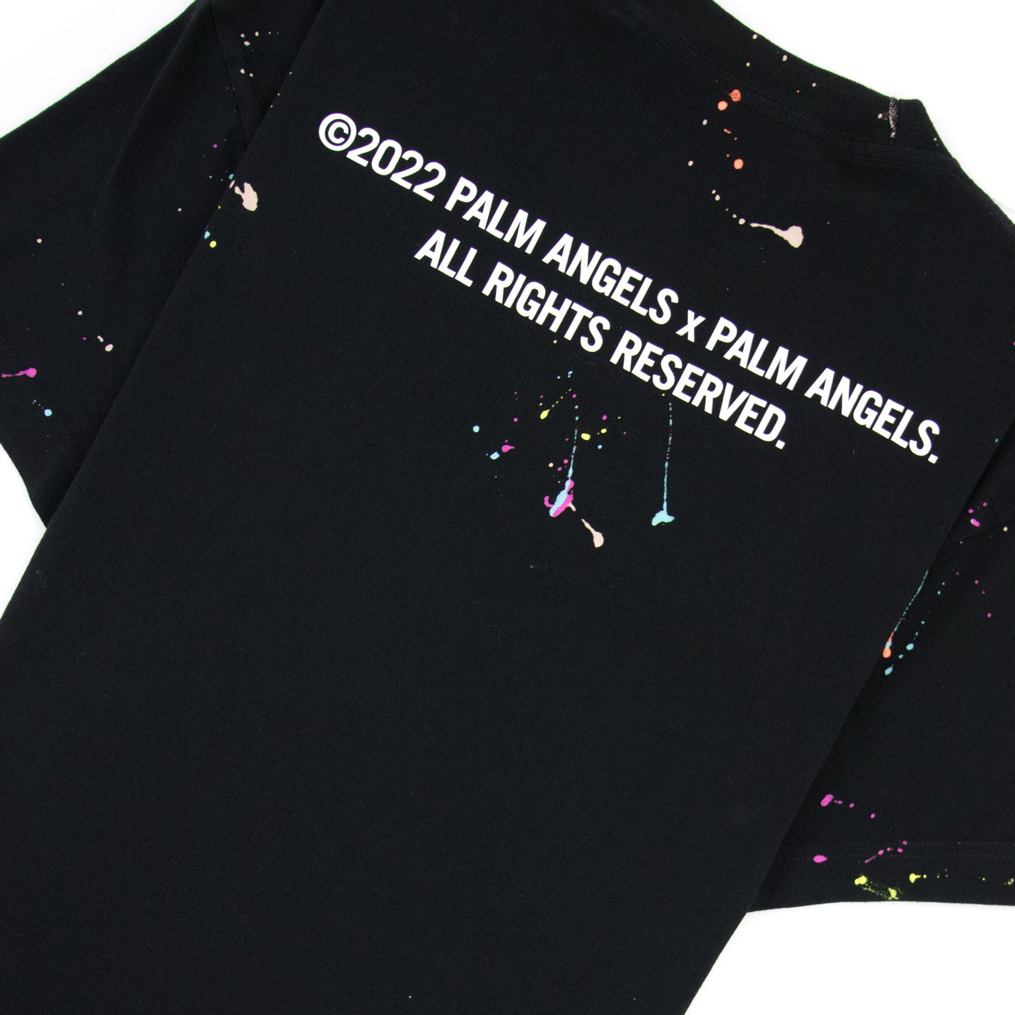 Palm Angels Pxp Painted Classic T Shirt Black/white