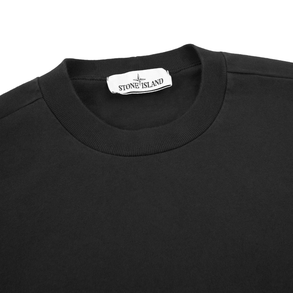Stone Island Garment Dyed Heavy Cotton Sweater Black V0029
