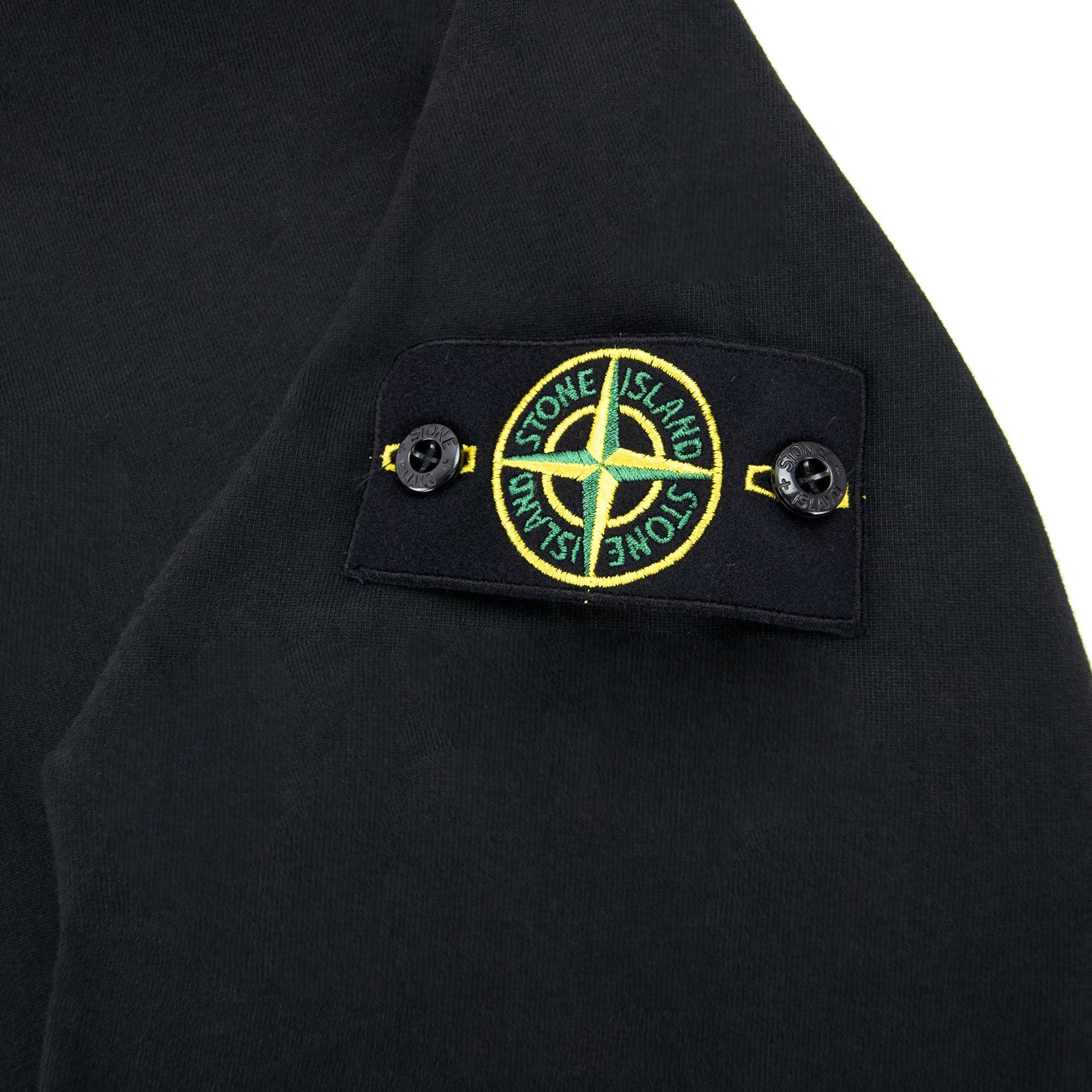 Stone Island Garment Dyed Heavy Cotton Sweater Black V0029