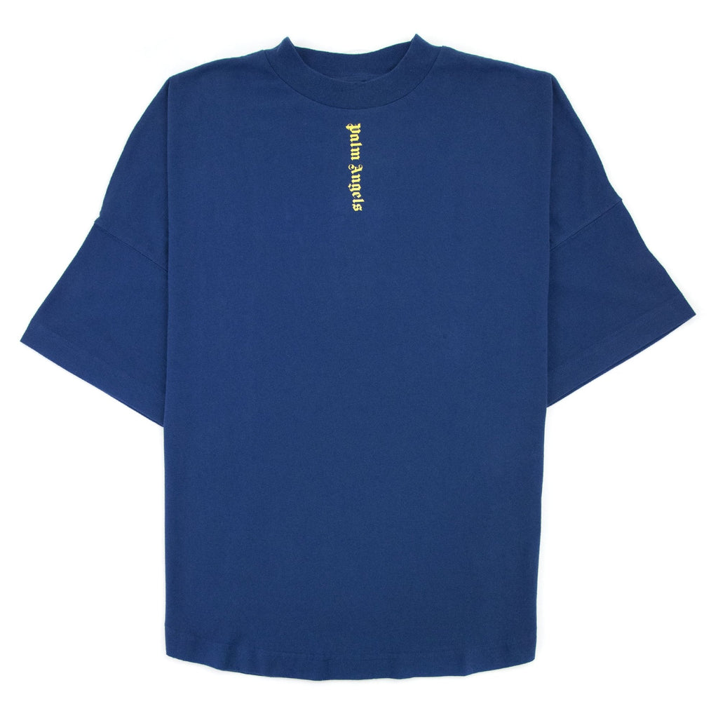 Palm Angels Ns Logo Over T Shirt Blue/yellow